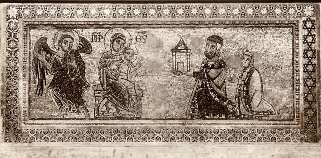 Sansaini, Renato — Anonimo romano sec. XIII - Madonna con Bambino e i donatori Giacomo Capocci e sua moglie Vinia — insieme